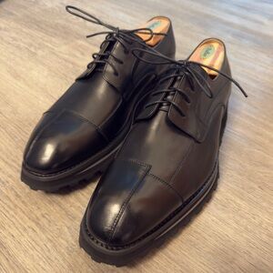 Elegant Black Leather Men's Dress Shoes